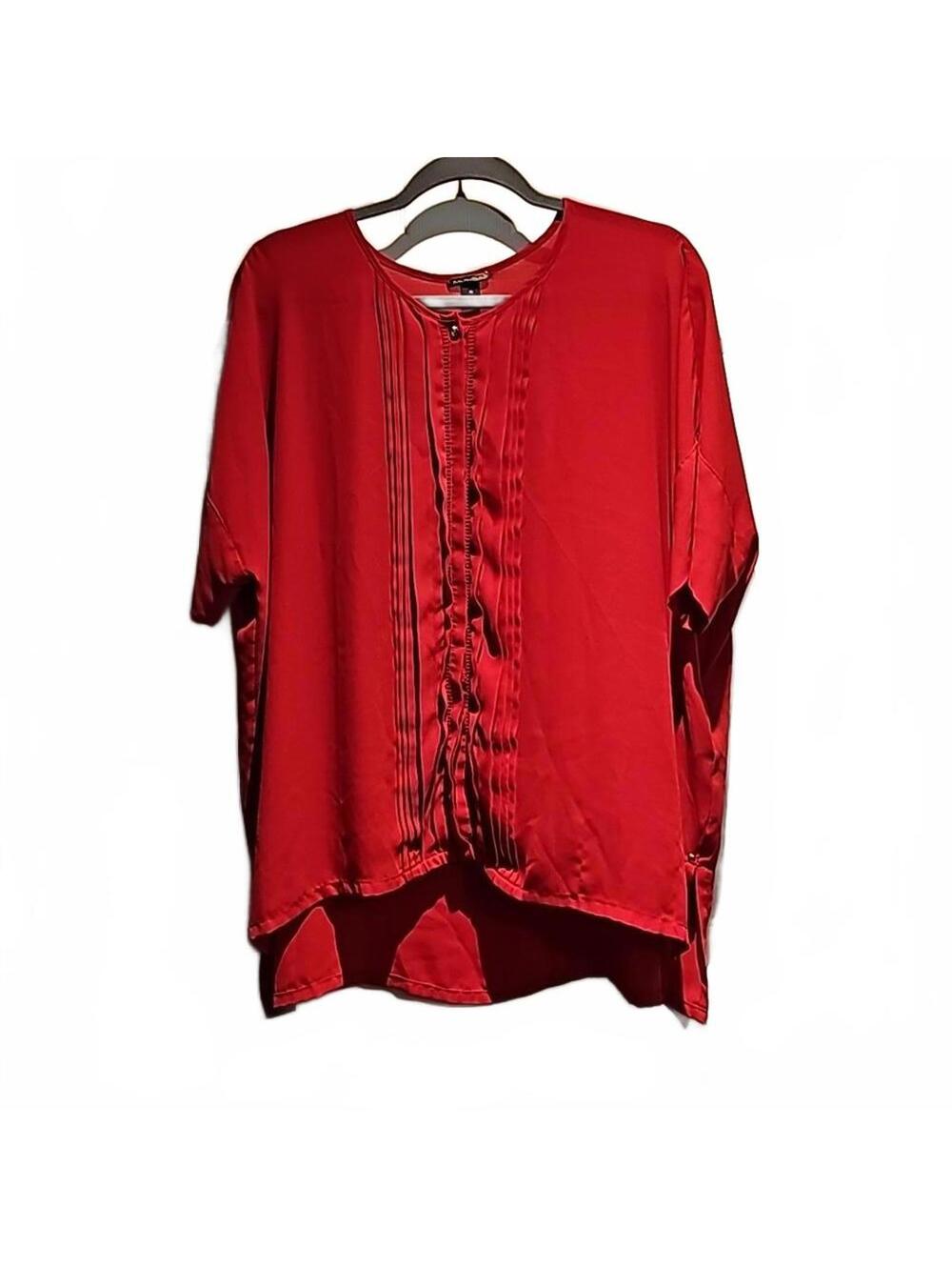 Dana Buchman red hi/low blouse Size M